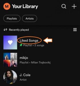 How to share liked songs on Spotify