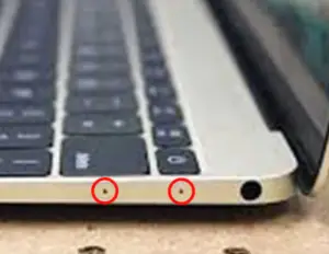 Where is the mic on MacBook air?